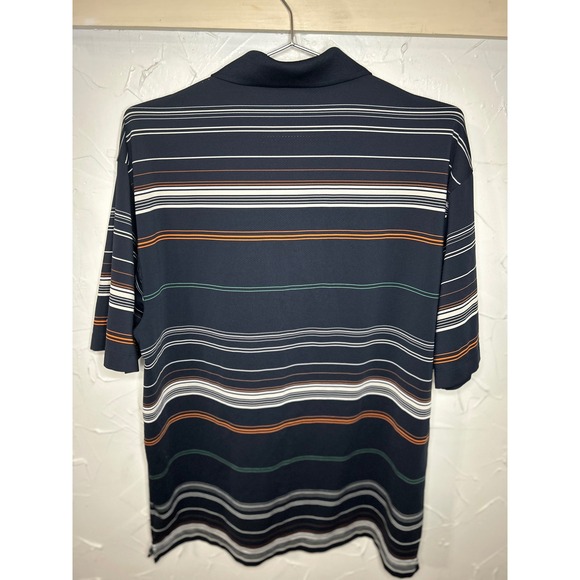 Nike Golf Dri-FIT Polo Shirt Mens Large Striped Short Sleeve Athletic Casual - Picture 5 of 5